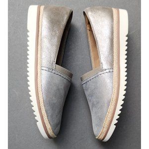 Clarks Womens Serena Paige Metallic Leather Casual Flats Size 6.5 W